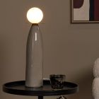 Keramická stolová lampa sivá, Figaro, s vypínačom