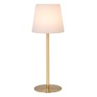 Zlaté nabíjateľné vonkajšie svietidlo na stôl moderné, Tyon, 2 W, LED 2700 K, IP65, s dotykovým stmievačom