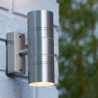 Chrómové up down nástenné svietidlo moderné, Arne, IP44