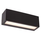 Čierne vonkajšie nástenné svietidlo so súmrakovým spínačom moderné, Sutton, 1,5 W, LED 3000 K, IP54
