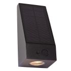 Čierne solárne vonkajšie nástenné svietidlo moderné, Irwin, 2 W, LED 2700 K, IP54