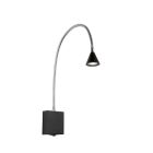 Čierne nástenné svietidlo moderné, Buddy, 3 W, LED 4000 K, s vypínačom