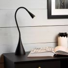 Čierna lampa na písací stôl moderná, Zozy, 3 W, LED 3000 K, s 3-stupňovým stmievačom