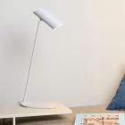 Biela lampa na písací stôl moderná, Hester, s vypínačom