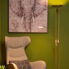 Bronzová stojaca lampa na čítanie moderná, Champion, 20 W, LED 3000 K, s vypínačom