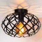 Čierna stropná lampa moderná, Wolfram