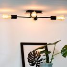 Čierna stropná lampa moderná, Lester