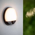 Čierne nástenné svetlo do kúpeľne moderné, Hups Ir, 10 W, LED 3000 K, IP54