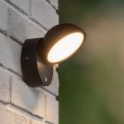Čierne vonkajšie nástenné svietidlo so súmrakovým spínačom moderné, Finn, 12 W, LED 3000 K, IP54