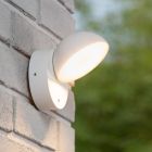 Biele vonkajšie nástenné svietidlo so súmrakovým spínačom moderné, Finn, 12 W, LED 3000 K, IP54