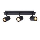 Čierne stropné bodové svetlo do kúpeľne moderné, Lennert, IP44