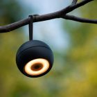 Čierne nabíjateľné nástenné svietidlo moderné, Lunex, 2 W, LED 3000 K, IP54, s vypínačom