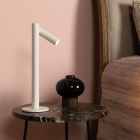 Biela nabíjateľná stolová lampa moderná, Antrim, 2,2 W, LED 2700 K, IP54, s dotykovým stmievačom