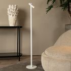 Biela nabíjateľná stojaca lampa moderná, Antrim, 2,2 W, LED 2700 K, IP54, s dotykovým stmievačom