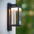 Antracité vonkajšie nástenné svietidlo so senzorom pohybu moderné, Clairette, 15 W, LED 3000 K, IP54