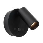Čierne nabíjateľné nástenné svietidlo moderné, Toni, 2 W, LED white switch, s dotykovým stmievačom