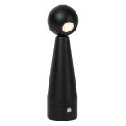 Čierna nabíjateľná stolová lampa moderná, Ipsos, 3 W, LED dim to warm, s dotykovým stmievačom