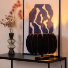 Čierna stolová lampa moderná, Spencer, s vypínačom