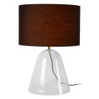 Čierna stolová lampa moderná, Campana, s vypínačom