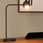 Čierna nabíjateľná stolová lampa moderná, Comet, 3 W, LED 2700 K, s dotykovým stmievačom