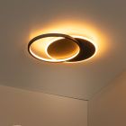 Čierna stropná lampa moderná, Axelle, 24 W, LED 2700 K, s 3-stupňovým stmievačom