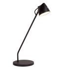 Čierna stolová lampa rustikálna, Milne, 6 W, LED 2700 K, s dotykovým stmievačom