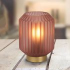 Ružová stolová lampa klasická, Sueno, s vypínačom