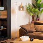 Sivá stojaca lampa moderná, Joanet, s vypínačom