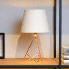 Medená stolová lampa moderná, Gitta, s vypínačom