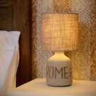 Keramická stolová lampa sivá, Cosby, s vypínačom