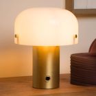 Zlatá stolová lampa rustikálna, Timon, s vypínačom