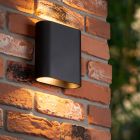 Čierne up down nástenné svietidlo moderné, Atila, 5 W, LED 2700 K, IP54