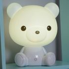 Biela stolná lampa do detskej izby plastová, Dodo, 3 W, LED 3000 K, s dotykovým stmievačom
