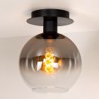 Čierna stropná lampa retro, Marius