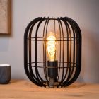 Čierna stolová lampa moderná, Reda, s vypínačom