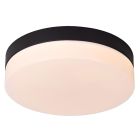 Čierne stropné svietidlo do kúpeľne plastové, Biskit, 12 W, LED 2700 K, IP44