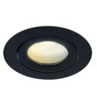 Čierne podhľadové svietidlo hliníkové, Wimke, 5 W, LED dim to warm, IP44