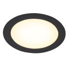 Čierne downlight hliníkové, Umbriel, 9 W, LED 3000 K, IP44
