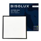 Čierny LED panel 60x60 cm - 100 lm/W - UGR<19 - Nastaviteľná biela - Podsvietenie