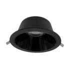 Čierne downlight hliníkové, Maud, 16 W, LED white switch, IP22
