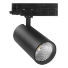 Čierne trojfázové bodové svietidlo na koľajnicu, Rozina, 10W/20W/30W, , biely LED vypínač