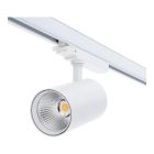 Biele trojfázové bodové svietidlo do hliníkovej koľajnice, Rozina, 10W/20W/30W, biely LED spínač