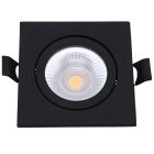 Čierne hliníkové zapustené svietidlo, Loura, 6W, biely LED spínač, IP65