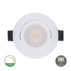 Biele hliníkové zapustené svietidlo, Maite, 7W, biely LED vypínač, IP65