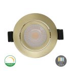 Mosadzné hliníkové zapustené svietidlo, Maite, 7W, biely vypínač LED, IP65