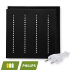 Čierny LED panel Louvre 60x60 - 30W - biely vypínač - UGR <16
