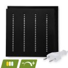 Čierny LED panel Louvre 60x60 - 30W - biely vypínač - stmievateľný - UGR <16