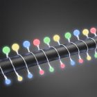 16m LED vonkajšie vianočné osvetlenie, 80 farebných guľových svetiel