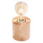 Drevená stolová lampa bez tienidla hnedá, Anela
