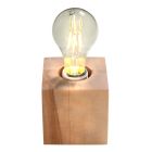 Drevená stolová lampa bez tienidla hnedá, Anniko